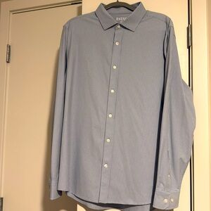 Rhone State of Mind Shirt, XL, Light Blue/Navy Mini Grid